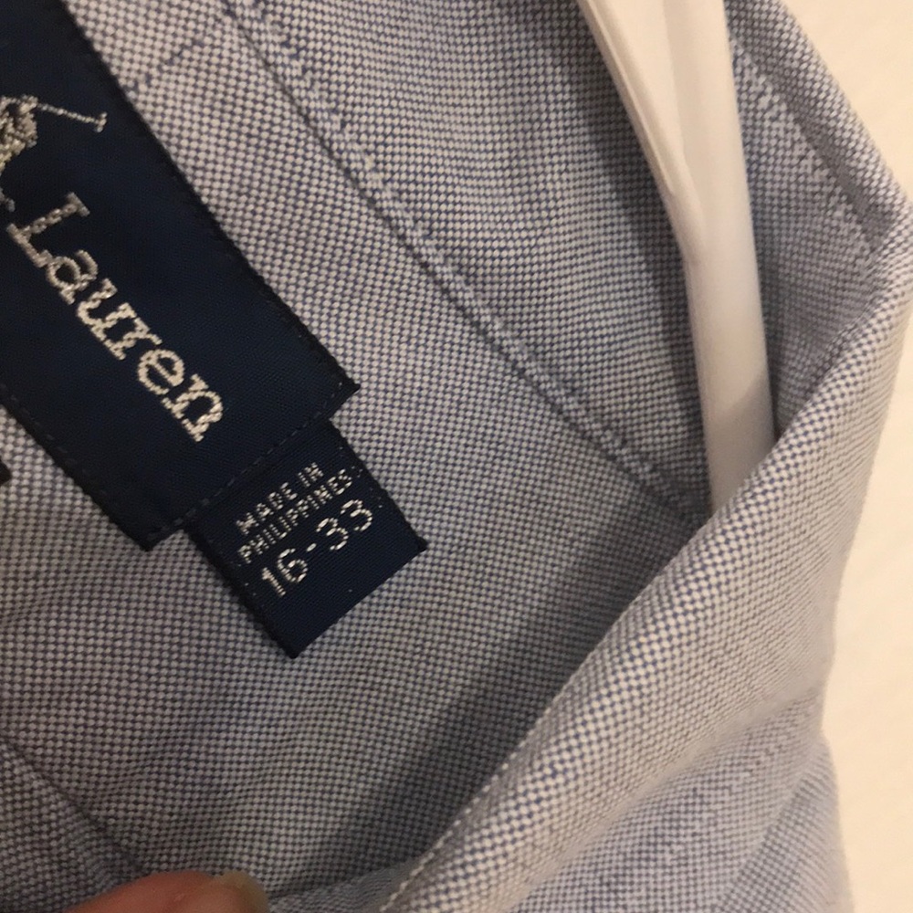 LRL Lauren Ralph Lauren classic Blue Shirt - Picture 4 of 5